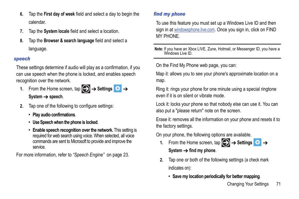 Samsung Focus i917R User Manual | Page 77 / 118