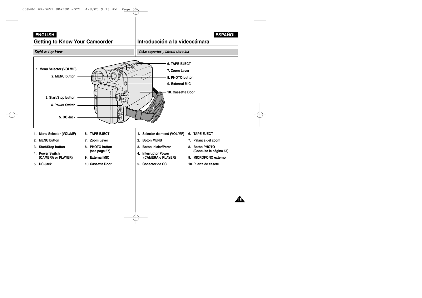Samsung D452N User Manual | Page 15 / 120
