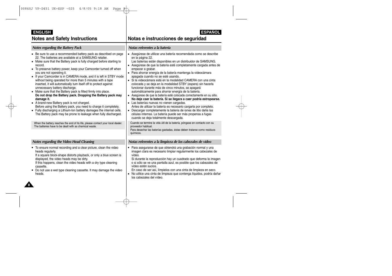 Samsung D452N User Manual | Page 8 / 120