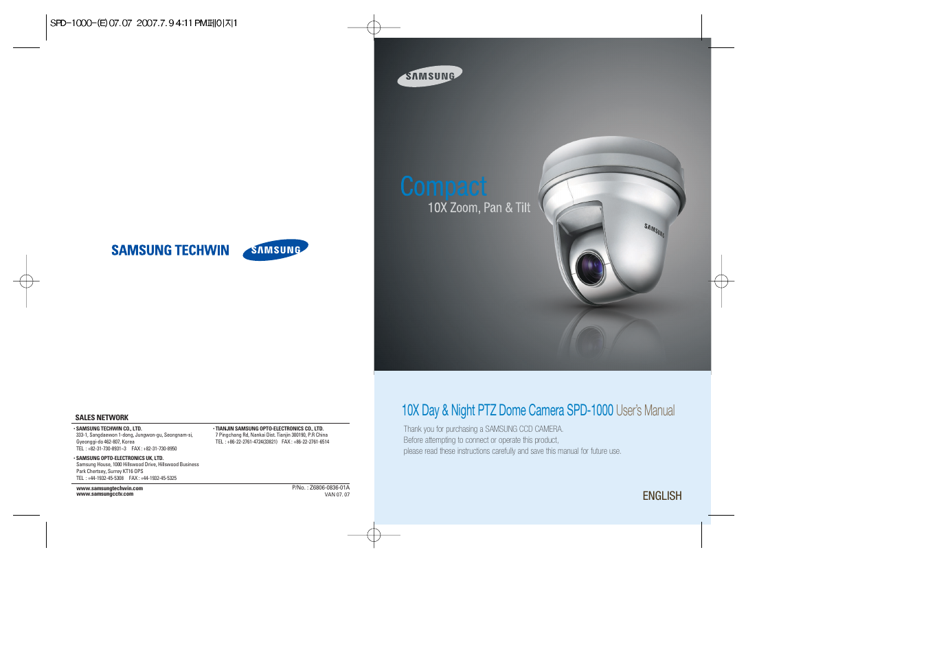 Samsung SPD-1000 User Manual | 32 pages