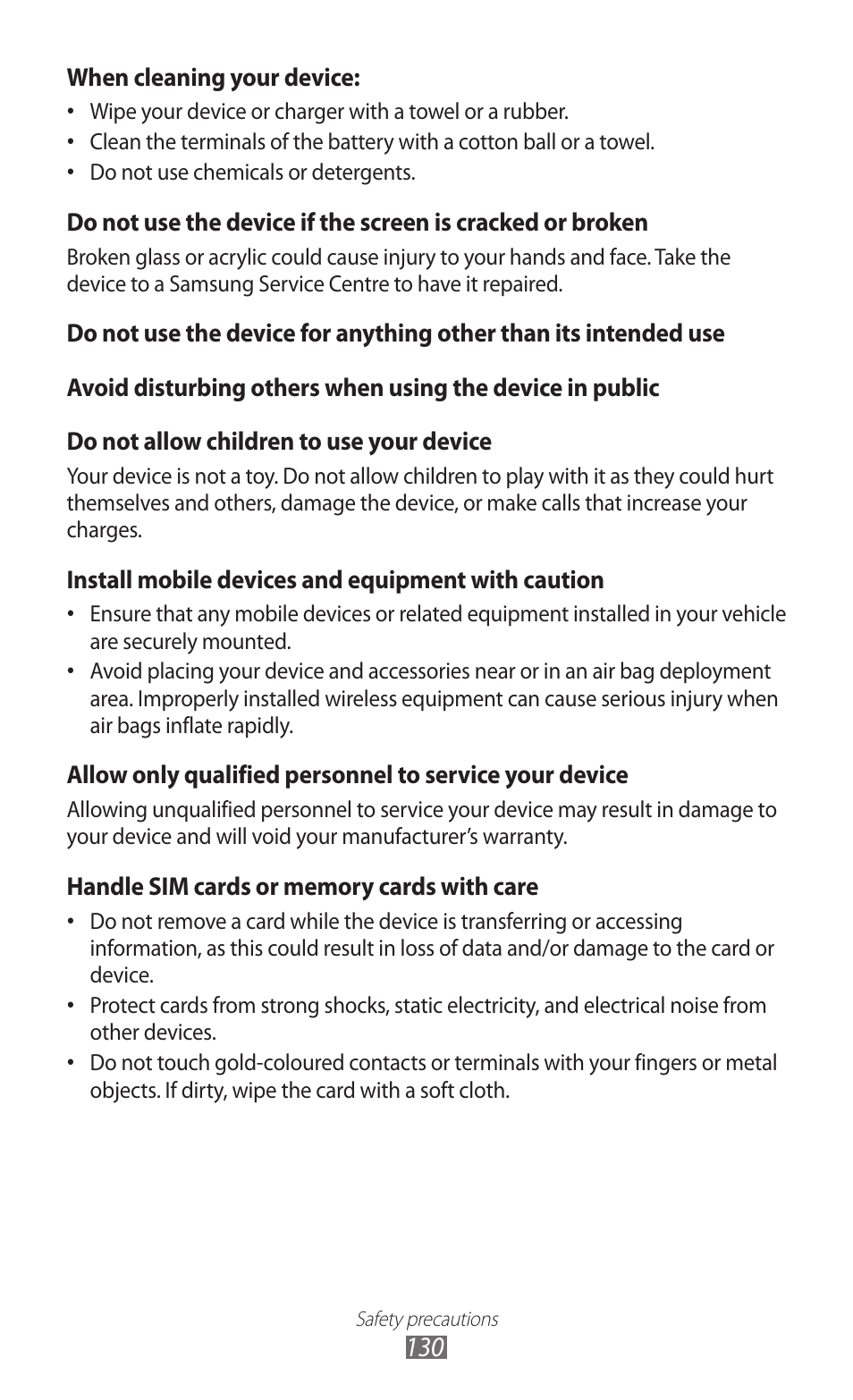 Samsung GALAXY Y GT-S5360 User Manual | Page 130 / 133