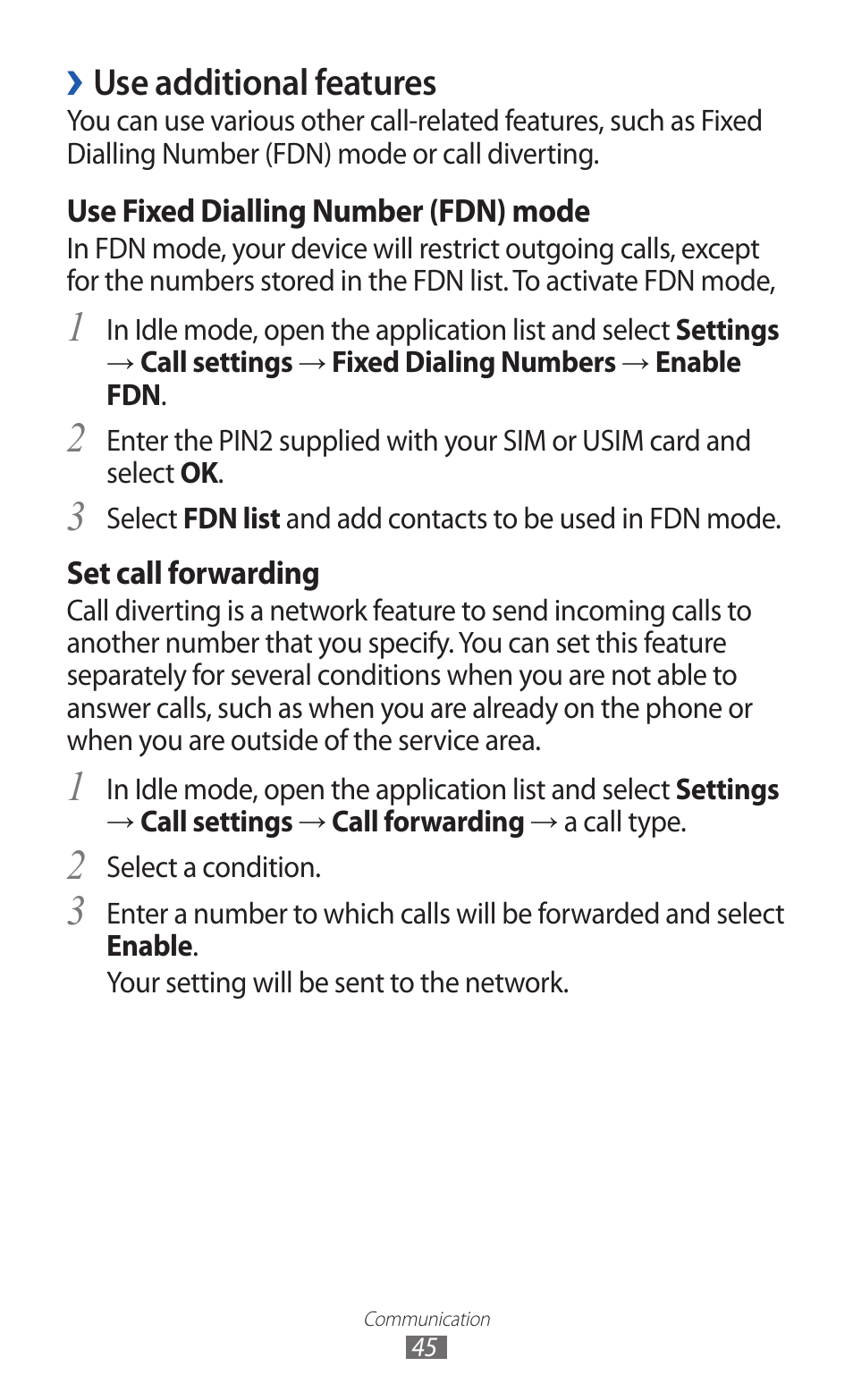 Use additional features | Samsung GALAXY Y GT-S5360 User Manual | Page 45 / 133