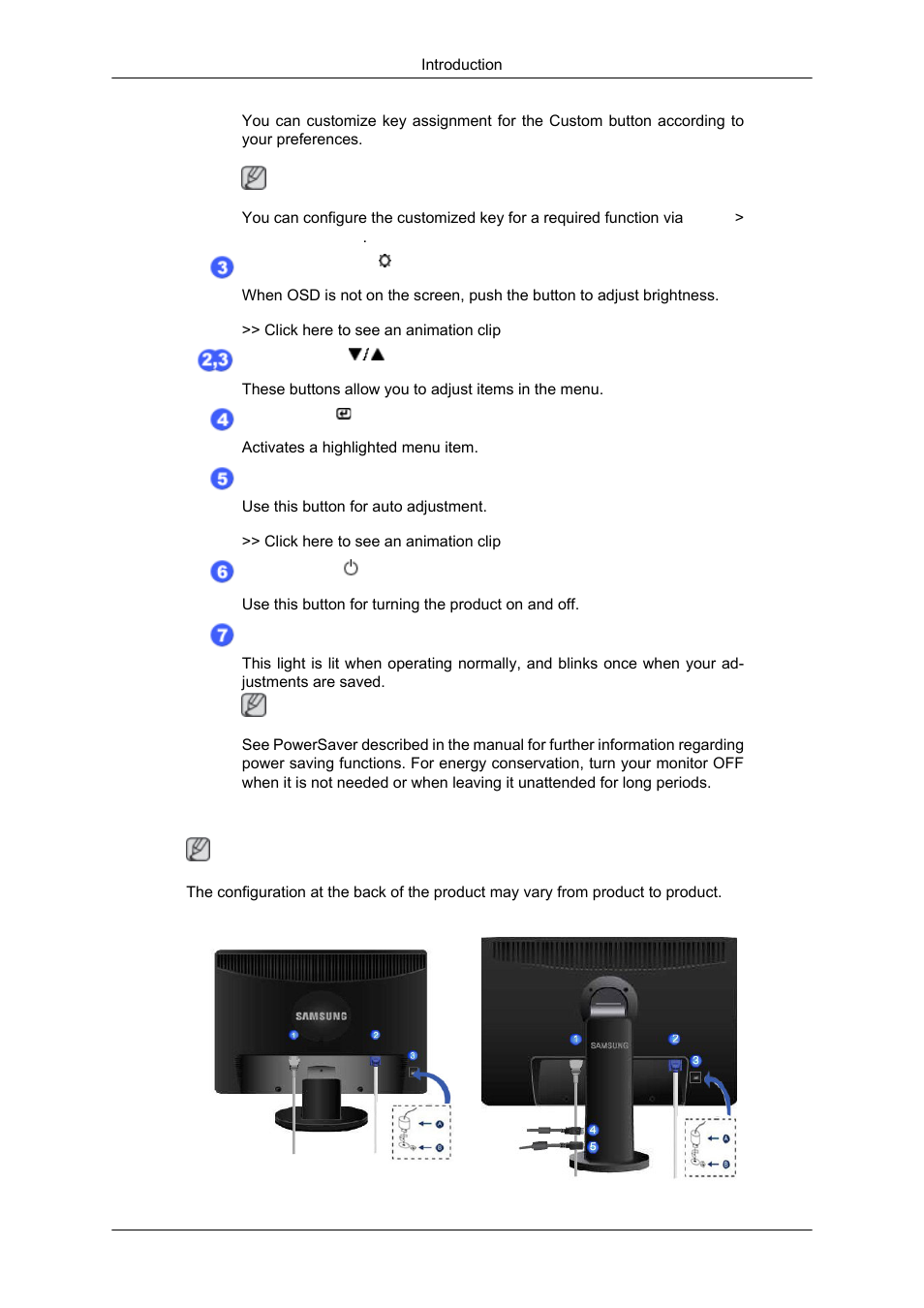 Rear | Samsung 2343NW User Manual | Page 13 / 75