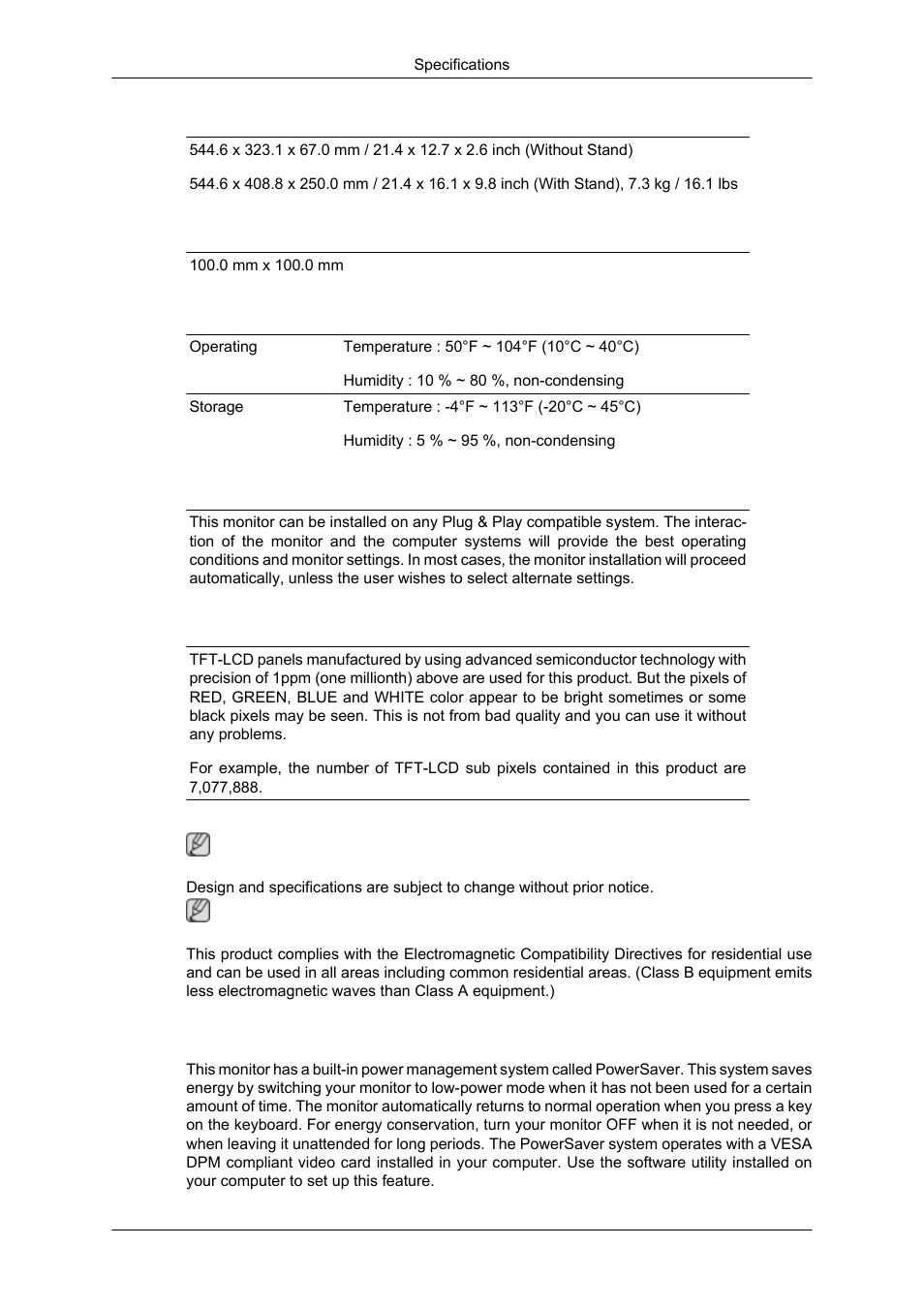 Powersaver | Samsung 2343NW User Manual | Page 64 / 75