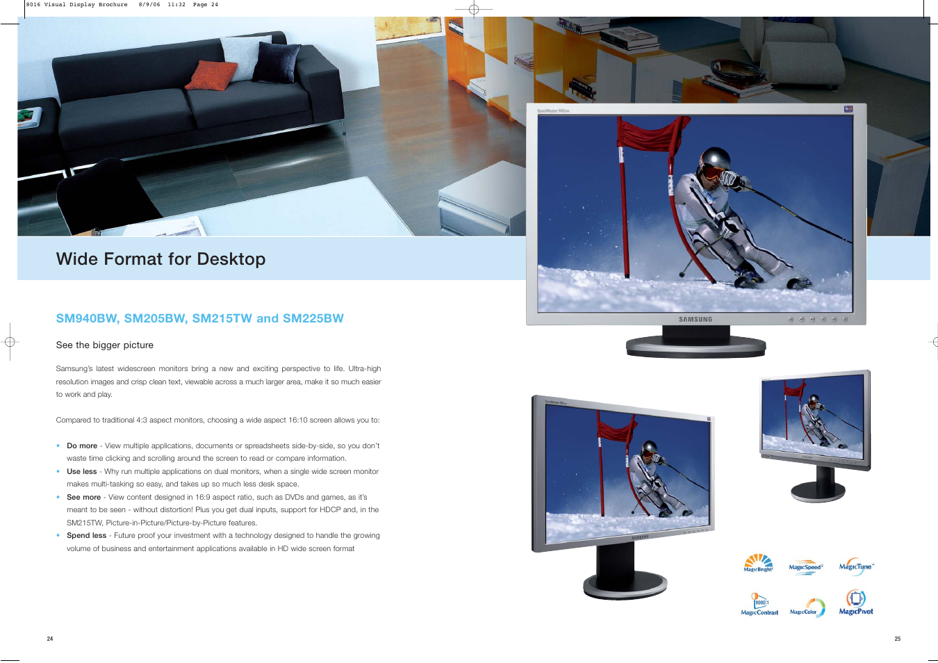 Wide format for desktop | Samsung Visual Display User Manual | Page 13 / 22