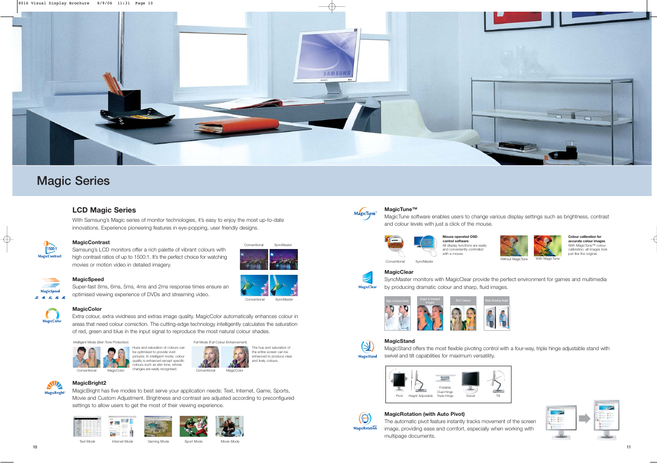 Magic series, Lcd magic series | Samsung Visual Display User Manual | Page 6 / 22