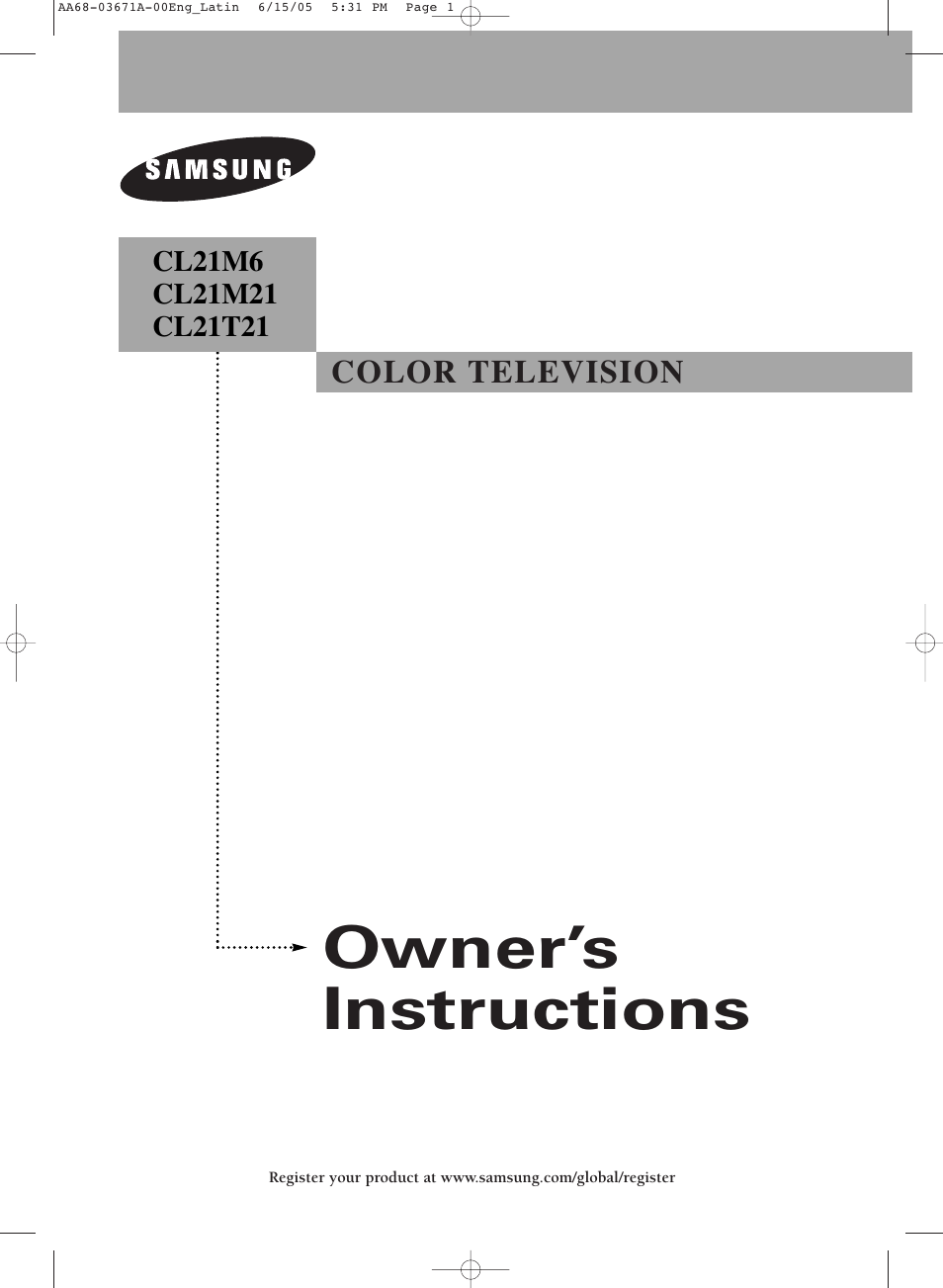 Samsung CL21M21  EN User Manual | 60 pages