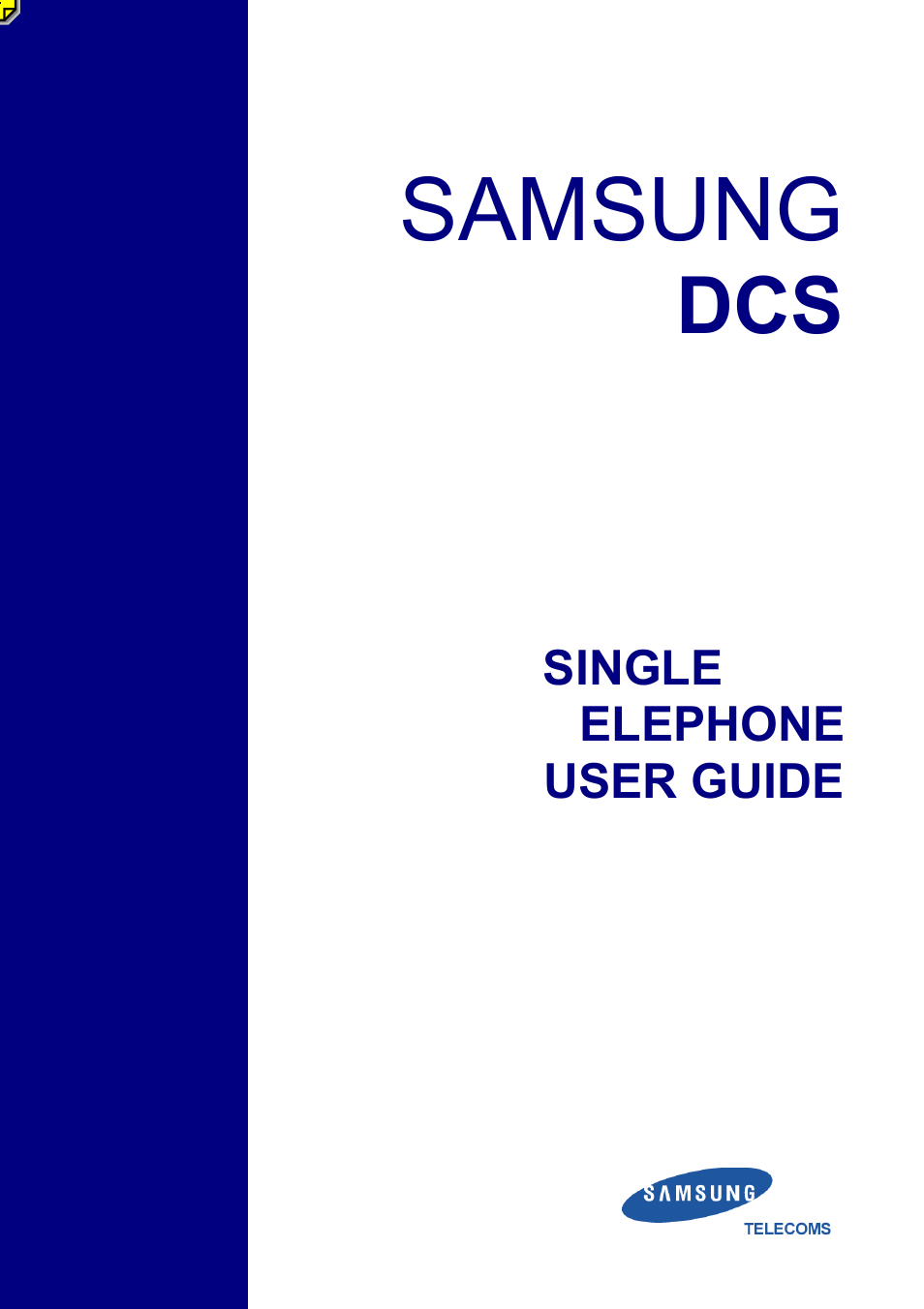 Samsung SINGLE LINE TELEPHONE User Manual | 31 pages