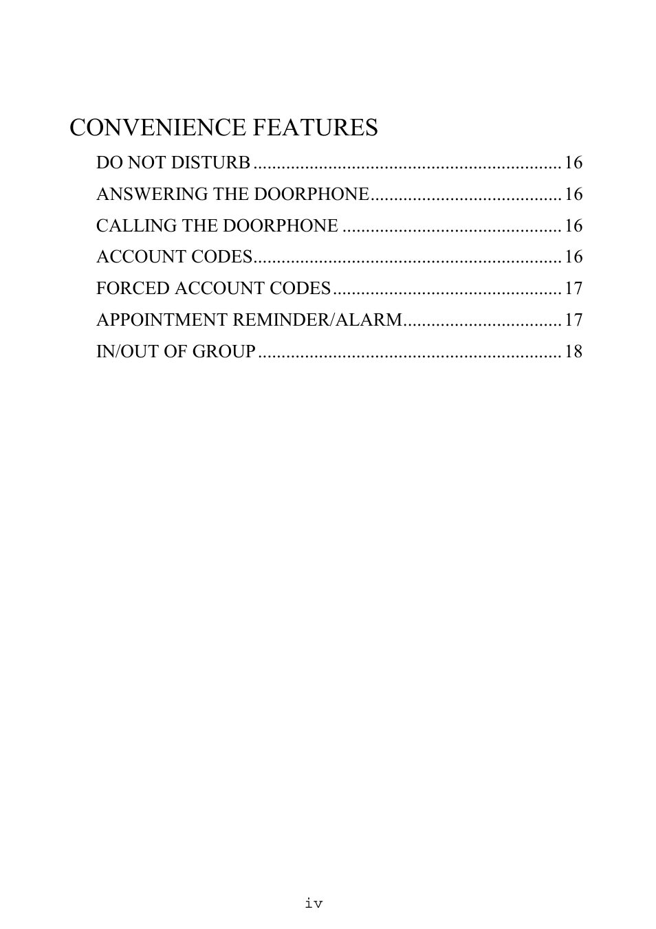 Convenience features | Samsung SINGLE LINE TELEPHONE User Manual | Page 8 / 31