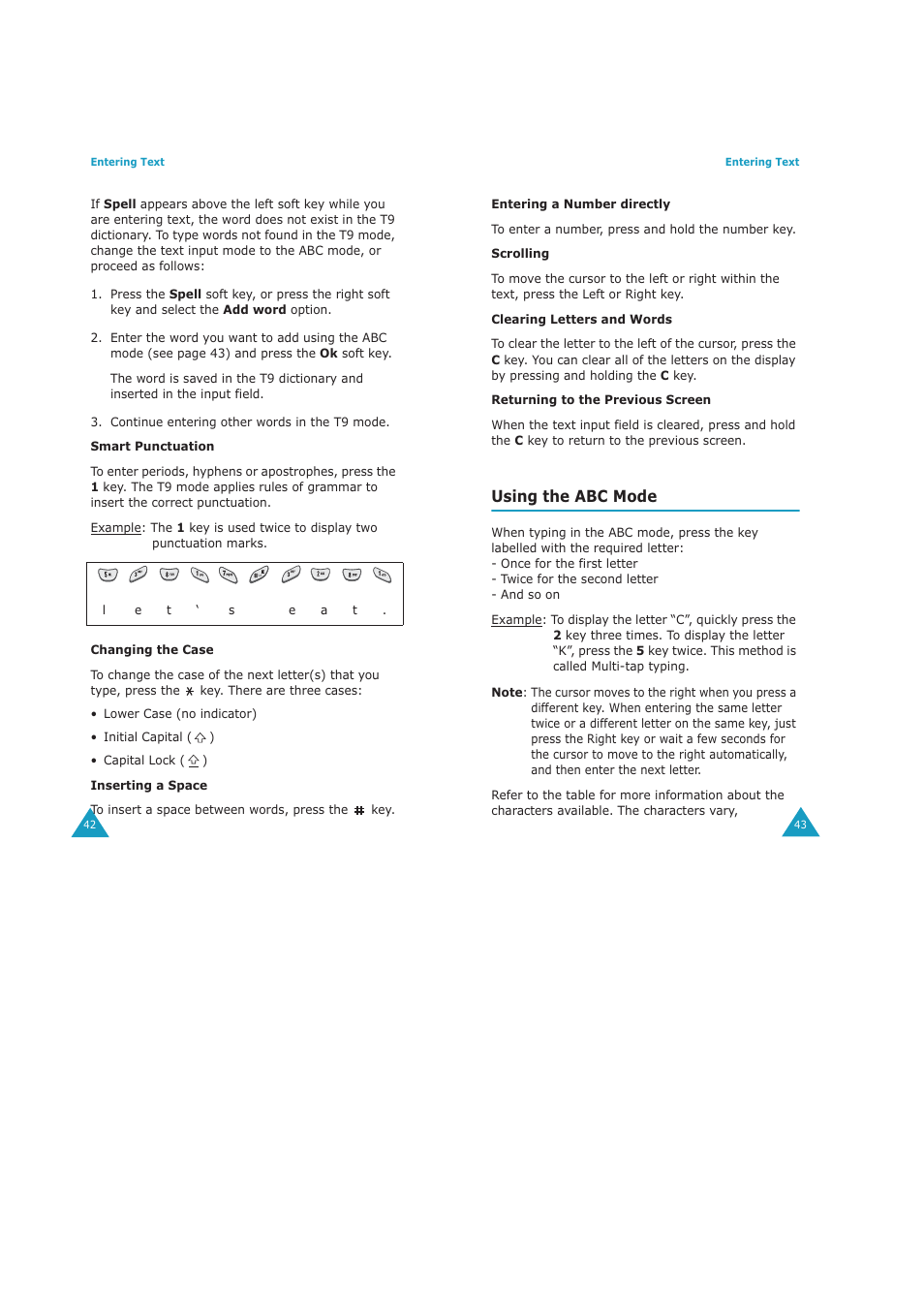 Using the abc mode | Samsung GH68-04434A User Manual | Page 23 / 93