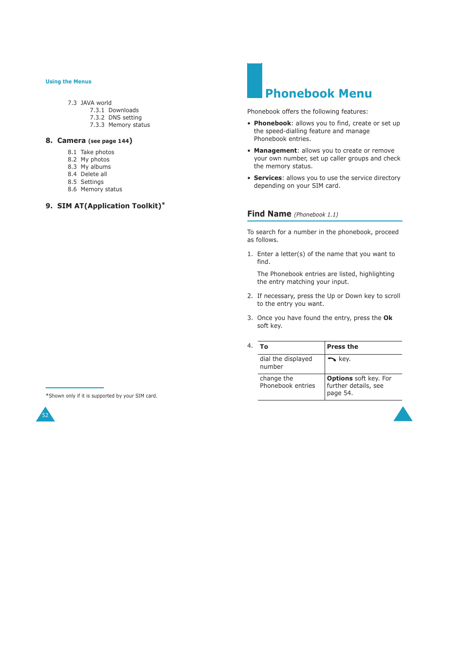 Phonebook menu | Samsung GH68-04434A User Manual | Page 28 / 93