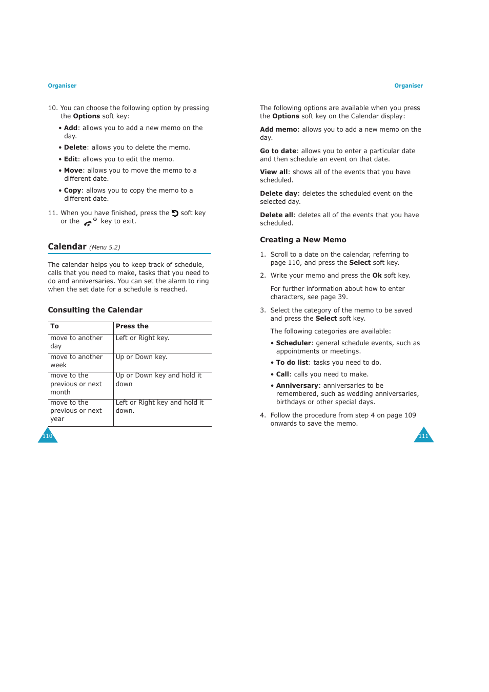 Calendar | Samsung GH68-04434A User Manual | Page 57 / 93