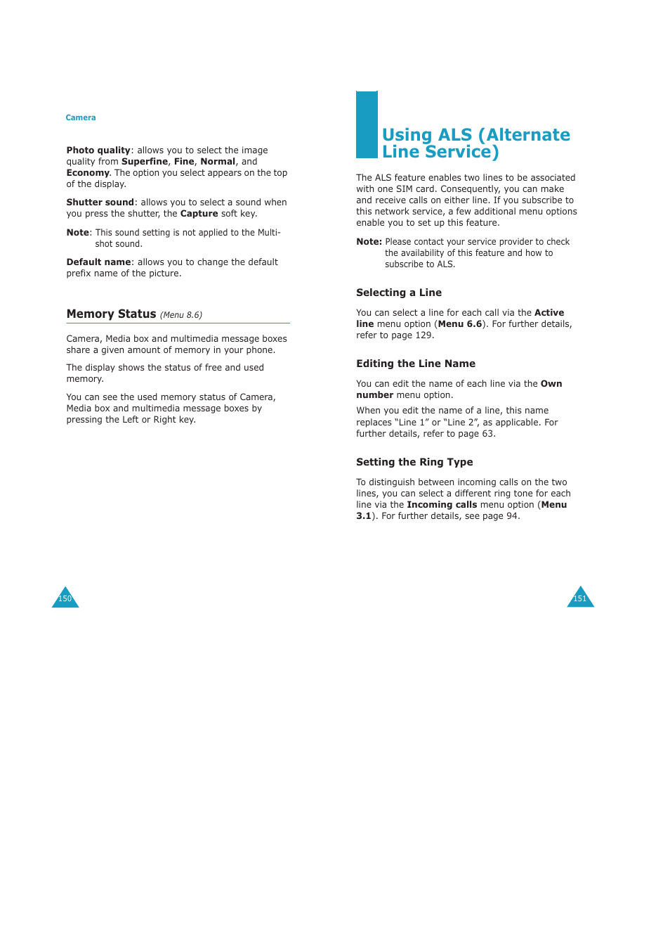 Using als (alternate line service) | Samsung GH68-04434A User Manual | Page 77 / 93