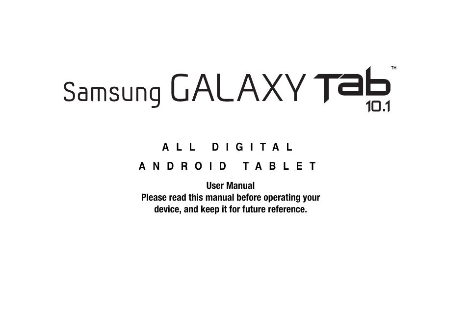 Samsung 10.1 User Manual | Page 2 / 123