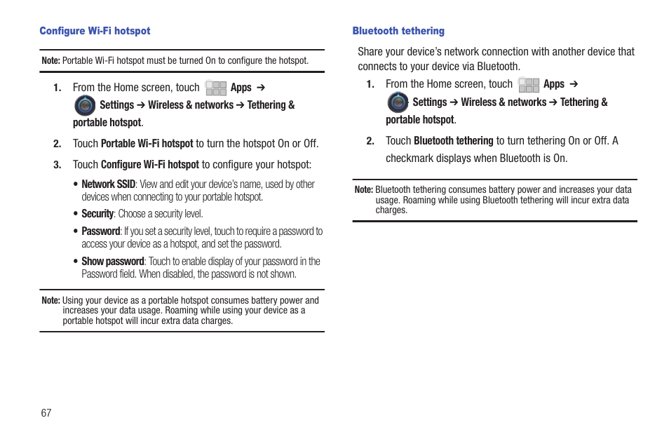 Name, see “configure wi-fi | Samsung 10.1 User Manual | Page 74 / 123