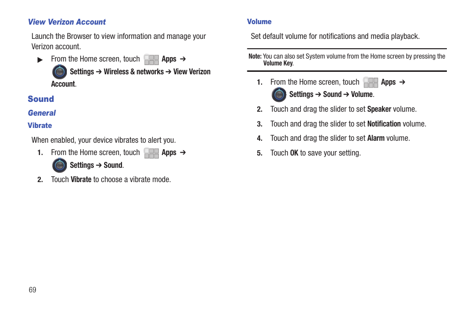 Sound | Samsung 10.1 User Manual | Page 76 / 123