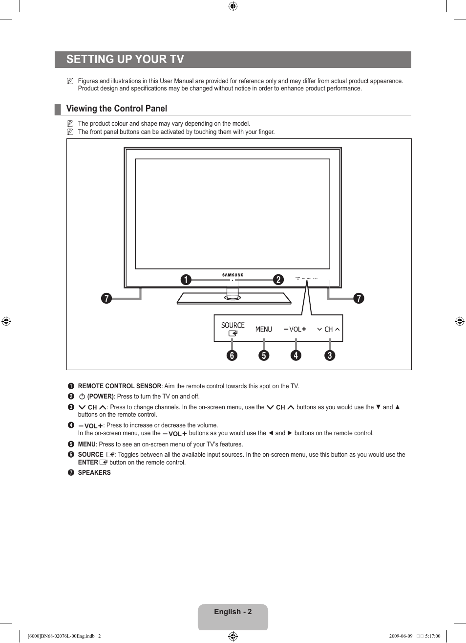 Setting up your tv | Samsung BN68-02076L-00 User Manual | Page 4 / 59