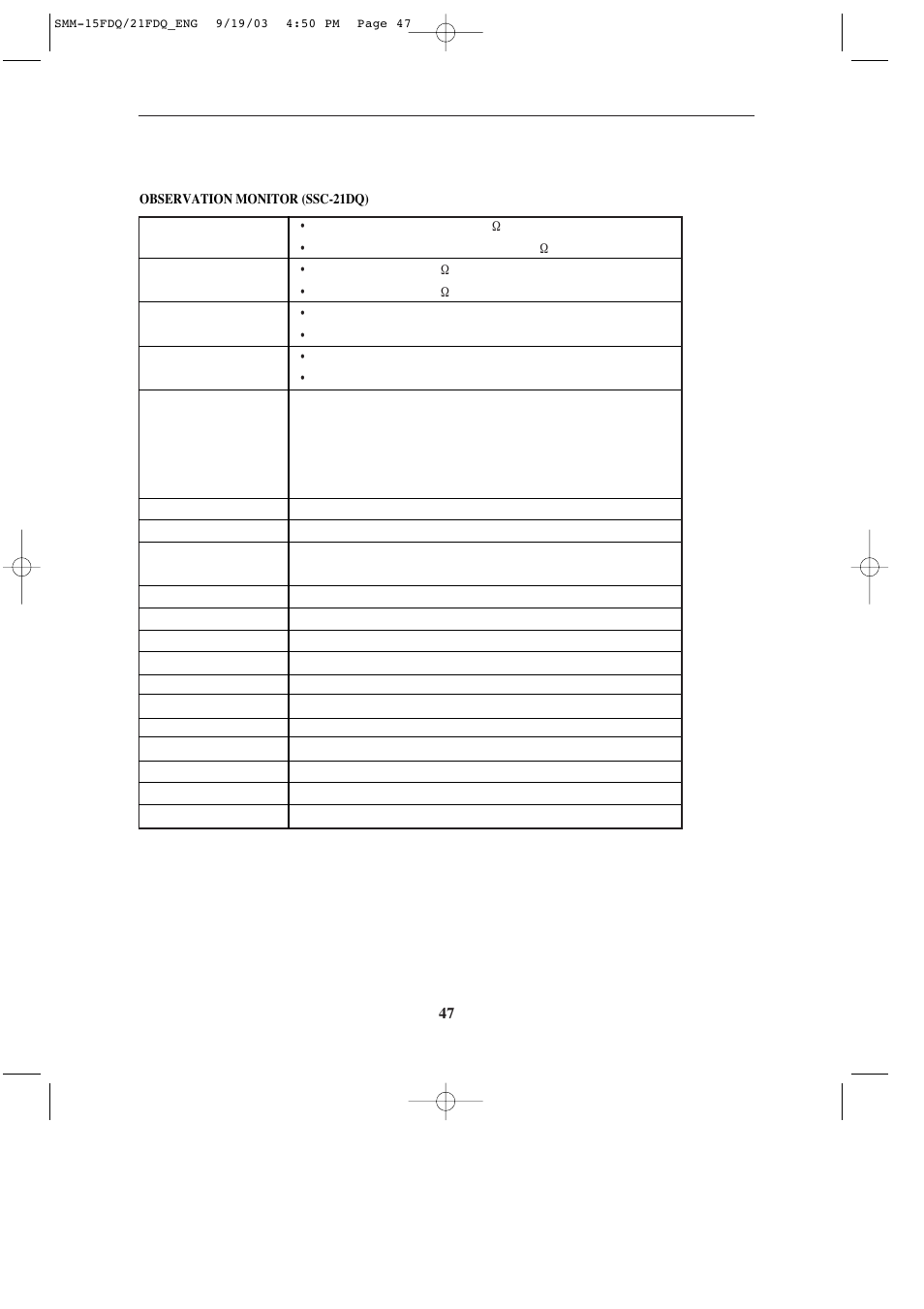 Samsung SMM-15FDQ User Manual | Page 47 / 49