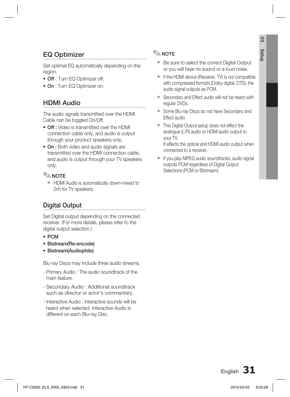 Samsung HT-C5200 User Manual | Page 31 / 65