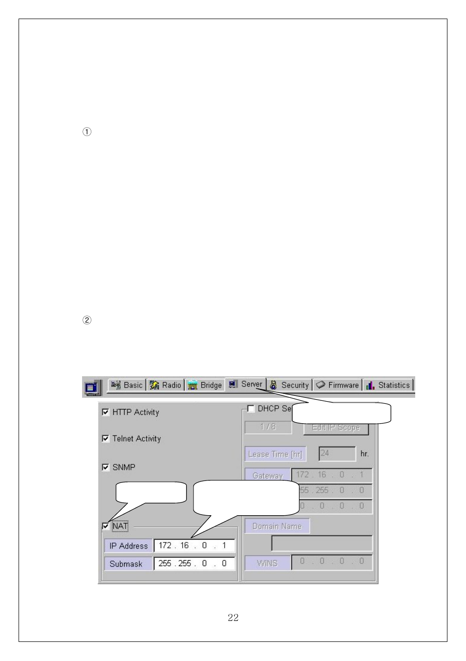 Nat setting using ap manager | Samsung SWL-4000AP User Manual | Page 26 / 89
