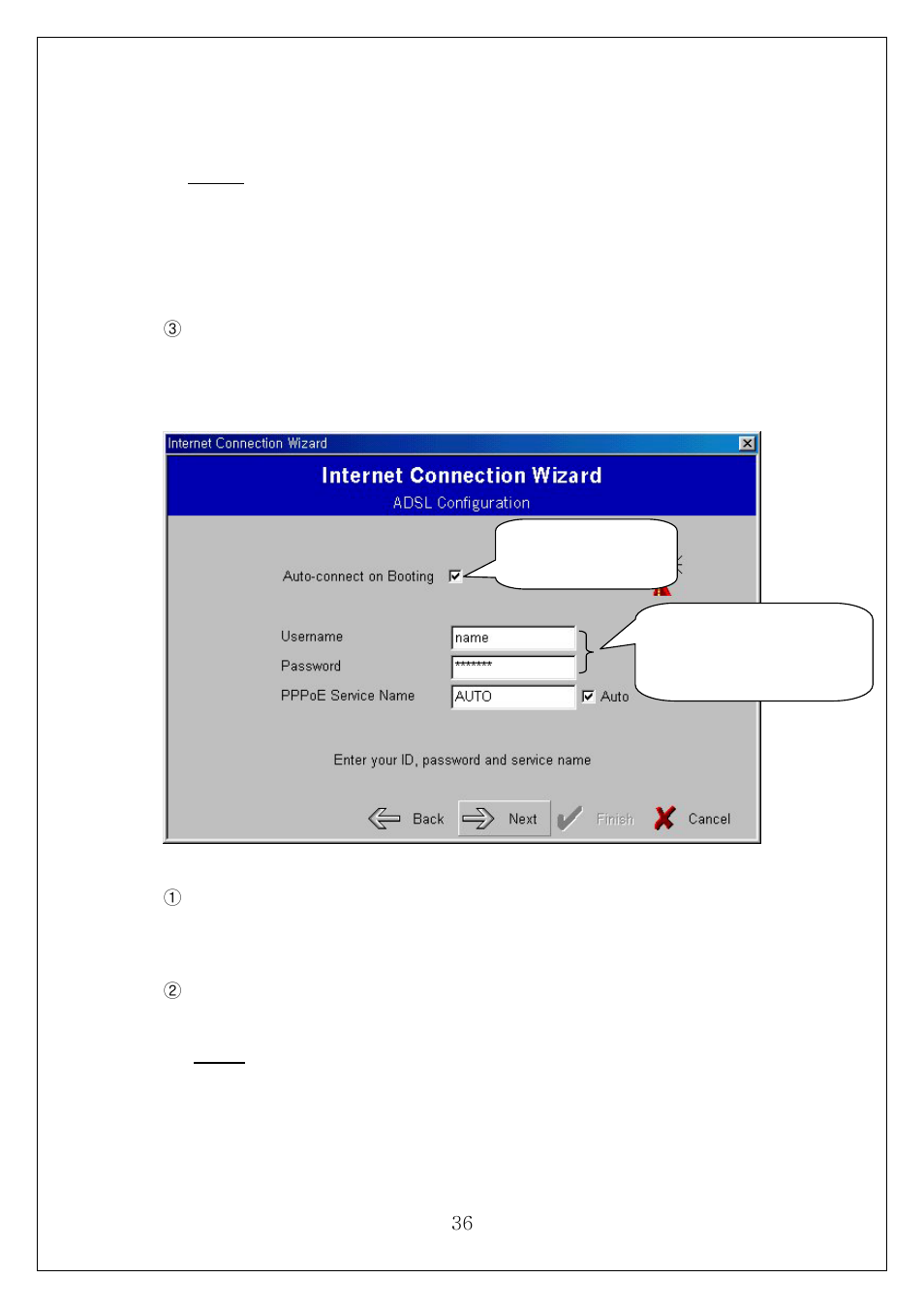 1 settings for adsl – pppoe | Samsung SWL-4000AP User Manual | Page 40 / 89