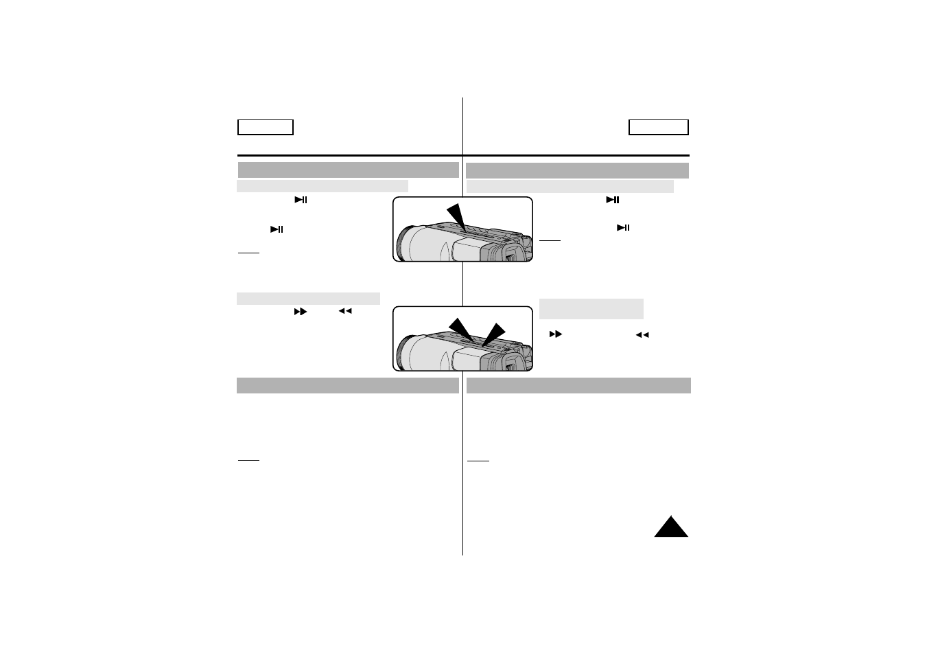 Playing back a tape reproducir una cinta | Samsung SCW71/W73 User Manual | Page 49 / 60