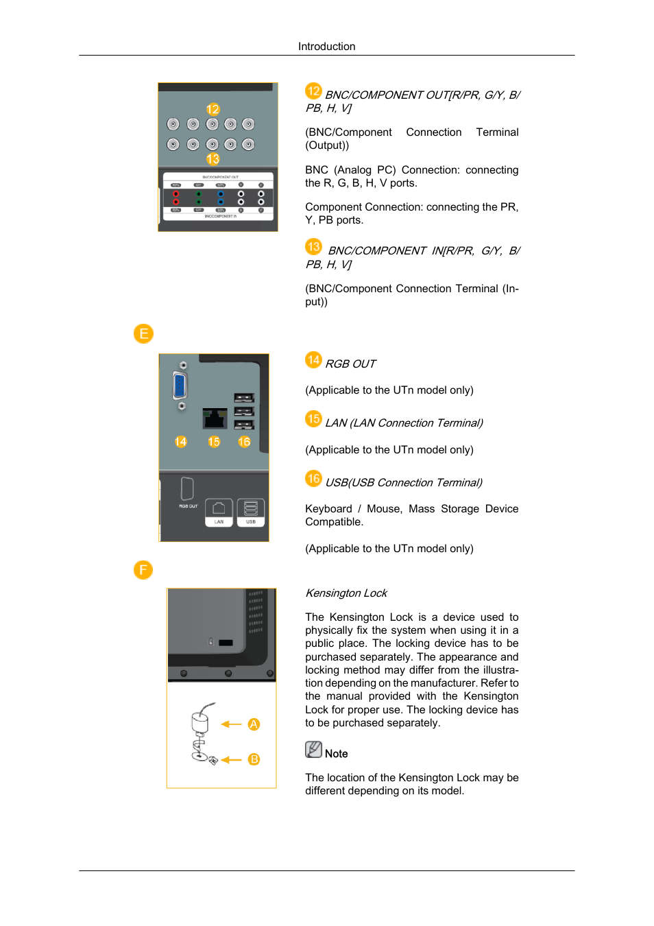 Samsung 460UTN User Manual | Page 15 / 116