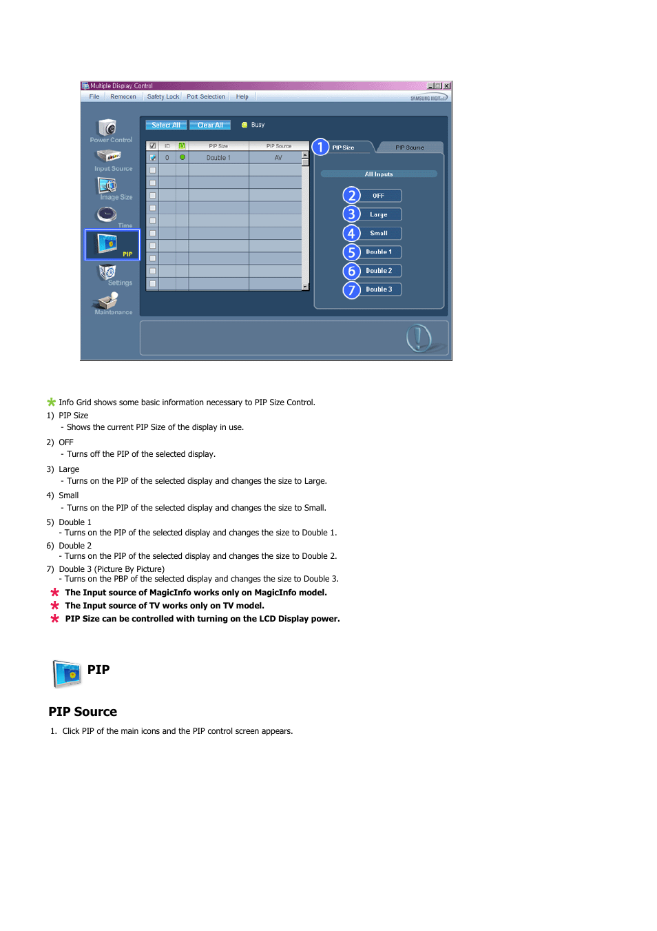 Pip pip source | Samsung 460UTN User Manual | Page 54 / 116