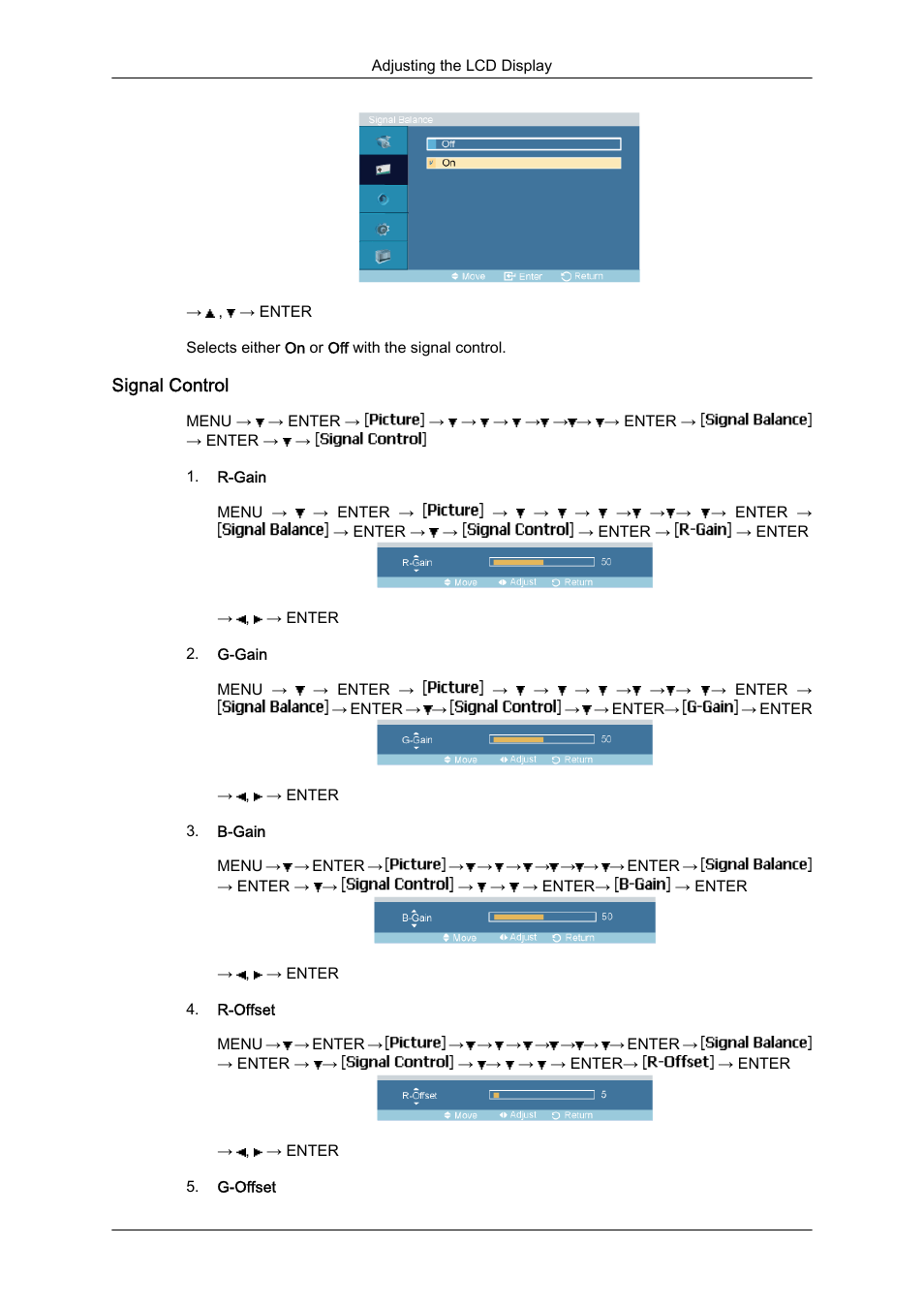 Signal control | Samsung 460UTN User Manual | Page 71 / 116