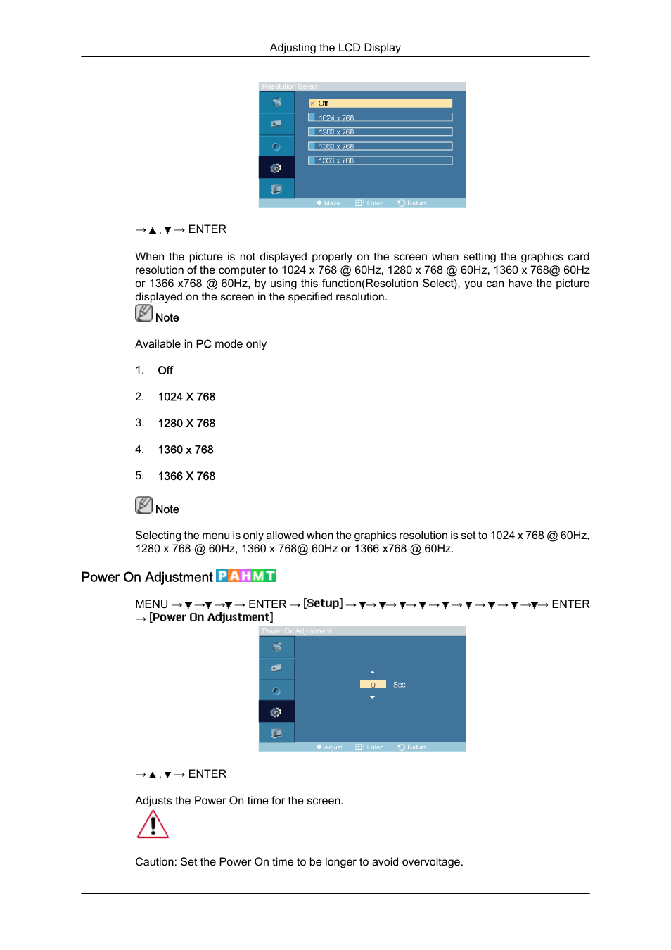 Power on adjustment | Samsung 460UTN User Manual | Page 91 / 116