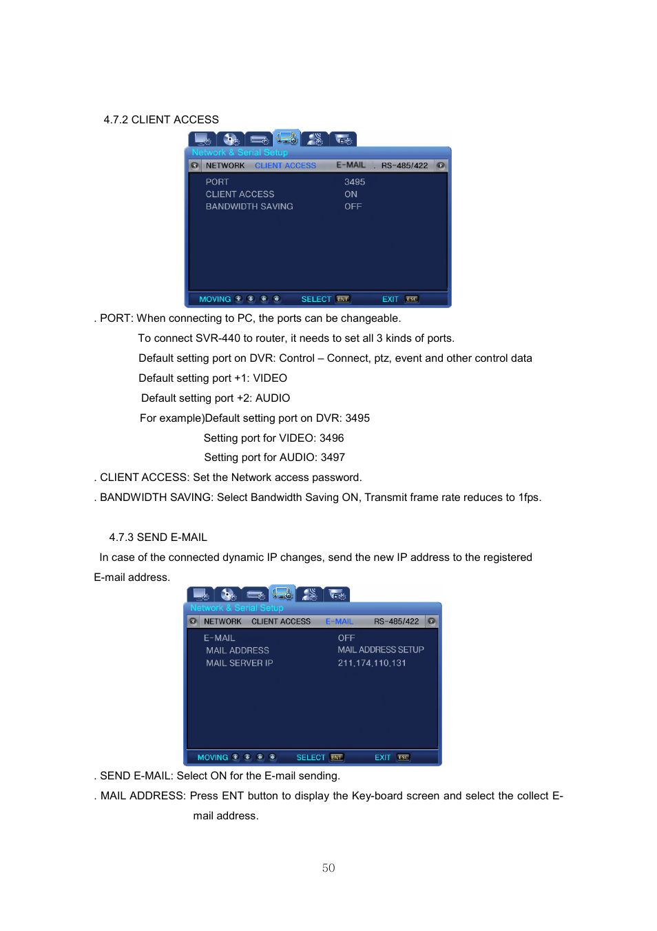 Samsung SVR-440 User Manual | Page 50 / 85