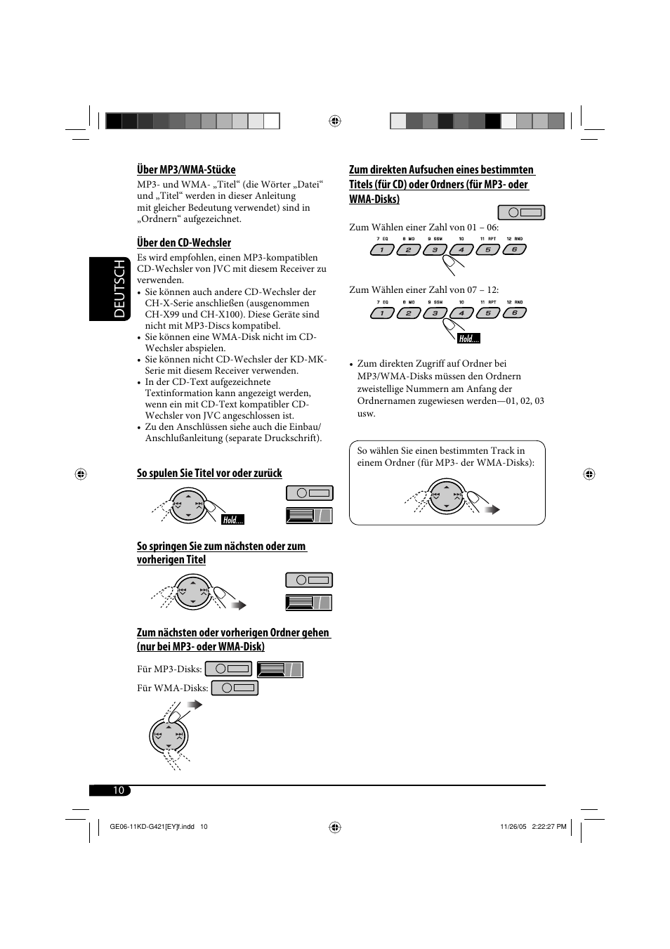 Deutsch | JVC KD-G421 User Manual | Page 36 / 80