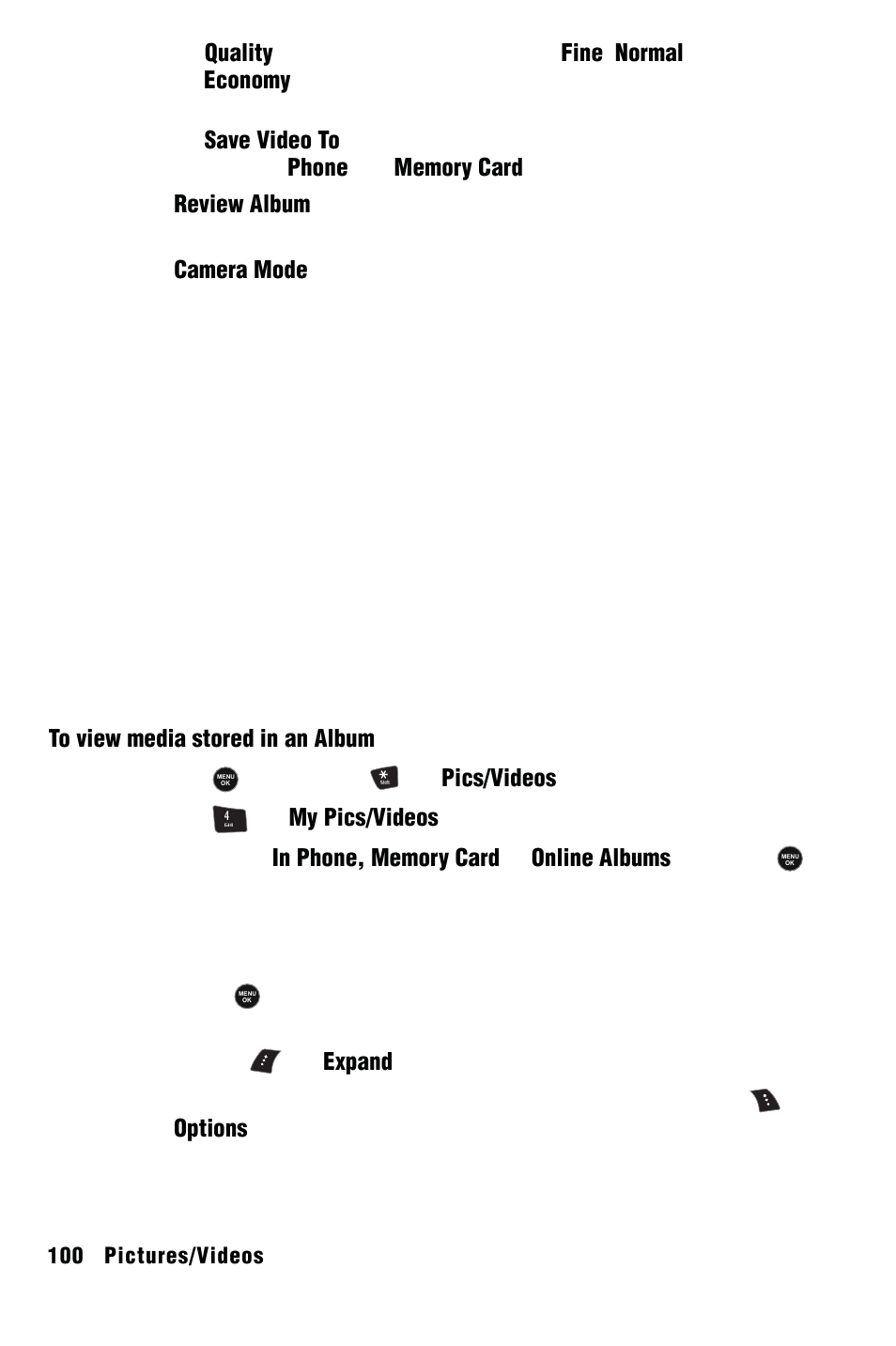 Pic/video msg, My pics/videos | Samsung SPH-m50 User Manual | Page 106 / 147