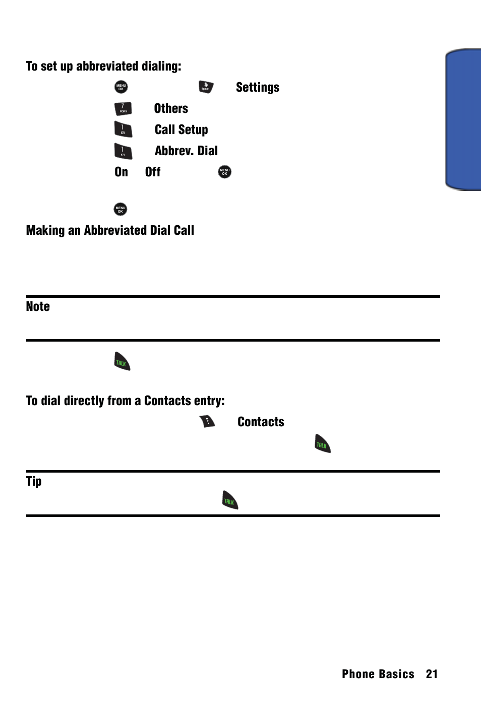 Phone basics | Samsung SPH-m50 User Manual | Page 27 / 147
