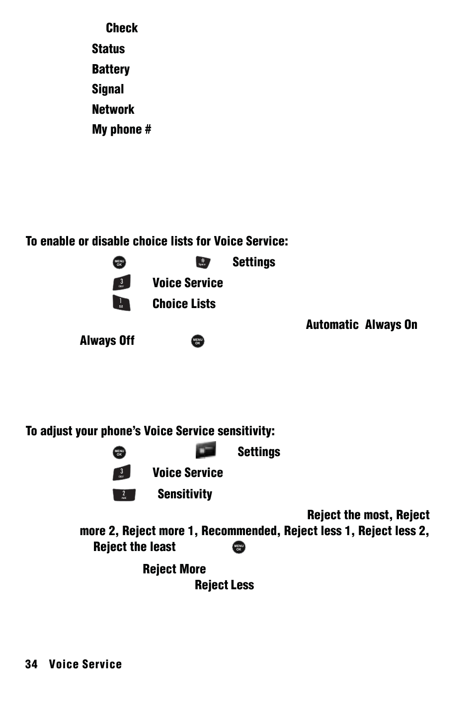 Customizing voice service | Samsung SPH-m50 User Manual | Page 40 / 147