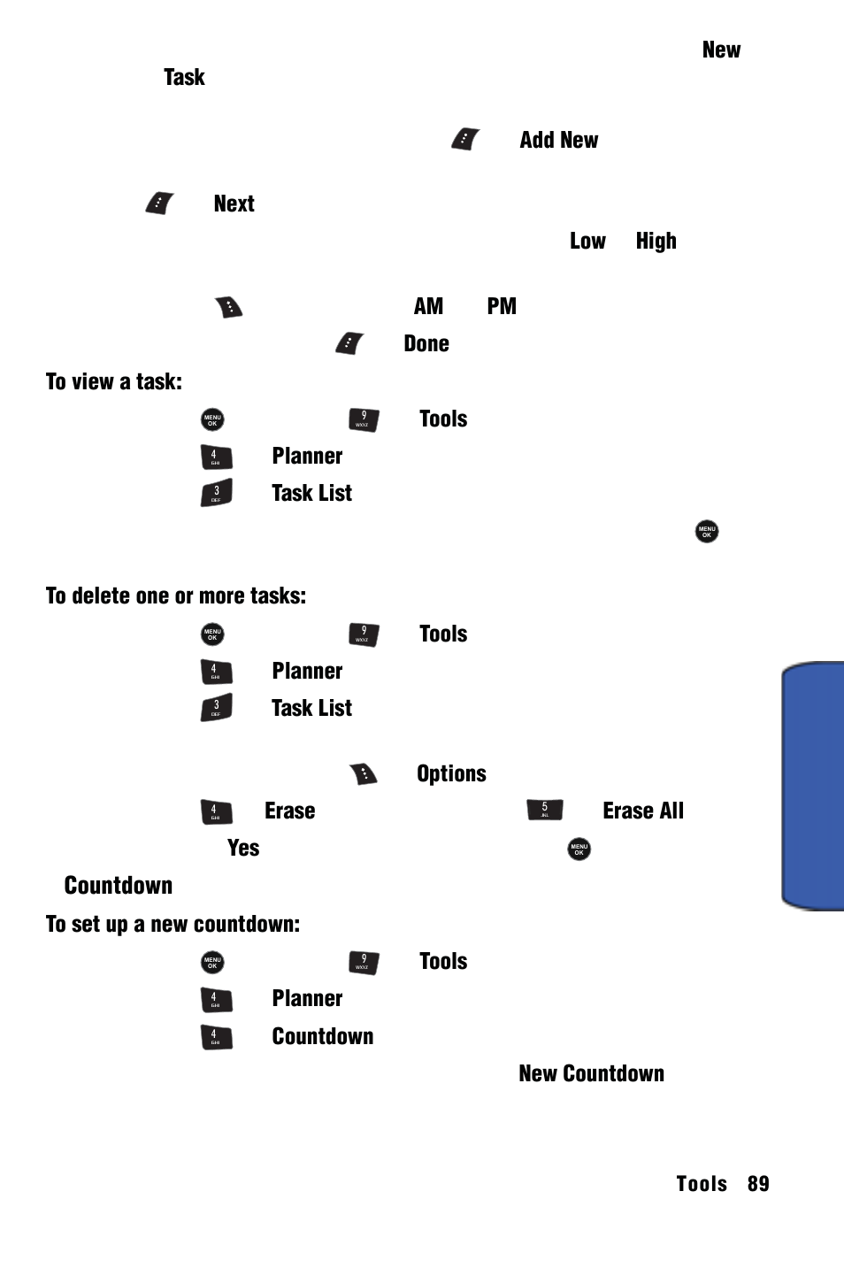 Countdown | Samsung SPH-m50 User Manual | Page 95 / 147