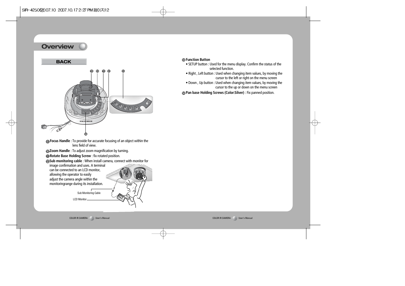 Overview | Samsung SIR-4250 User Manual | Page 7 / 22