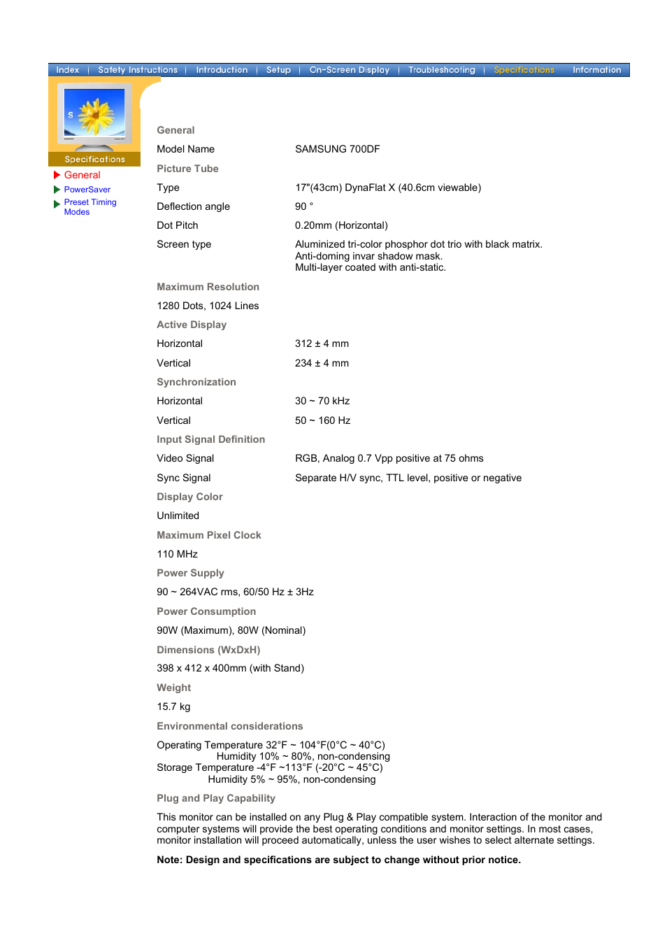 Samsung 700DF User Manual | Page 28 / 42