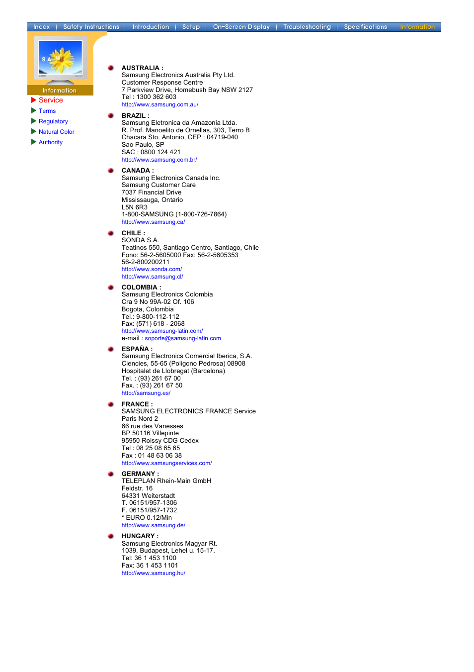 Samsung 700DF User Manual | Page 31 / 42