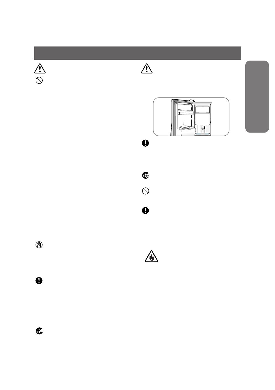 Safety warnings, Safety w arning signs | Samsung SRS536NP User Manual | Page 3 / 16