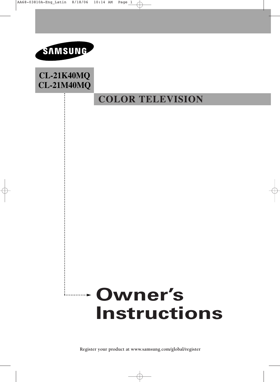 Samsung CL-21M40MQ User Manual | 44 pages