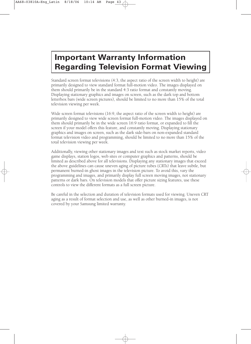 Samsung CL-21M40MQ User Manual | Page 43 / 44