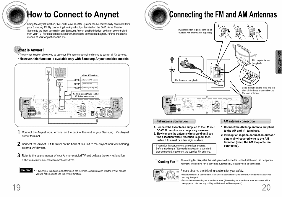 How to connect to anynet, What is anynet, Connecting the fm and am antennas | I! am ihffehii ^ jildti | Samsung HT-DS660T User Manual | Page 11 / 42