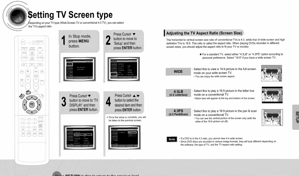 Letting tv screen type, Display'and then | Samsung HT-DS660T User Manual | Page 23 / 42