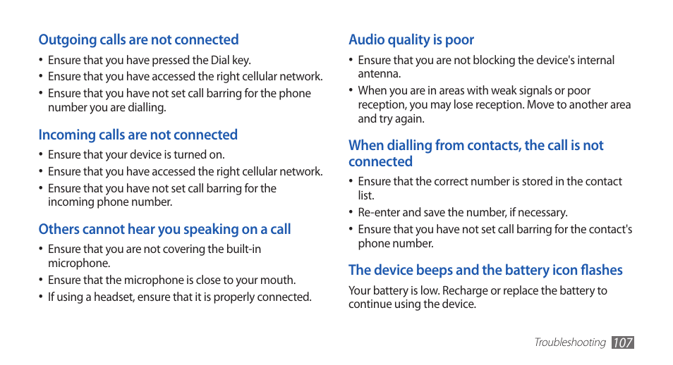 Samsung GALAXY GT-S5570 User Manual | Page 107 / 126