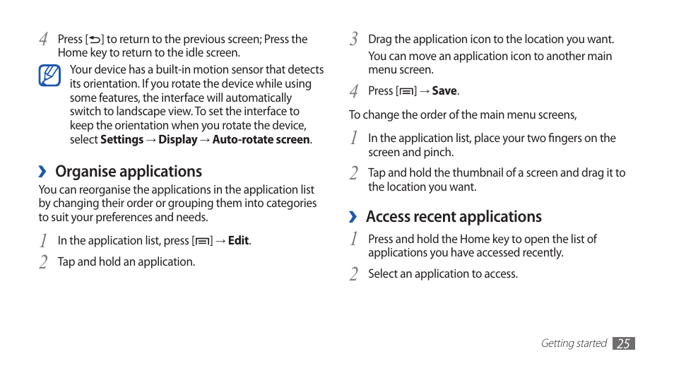 Samsung GALAXY GT-S5570 User Manual | Page 25 / 126