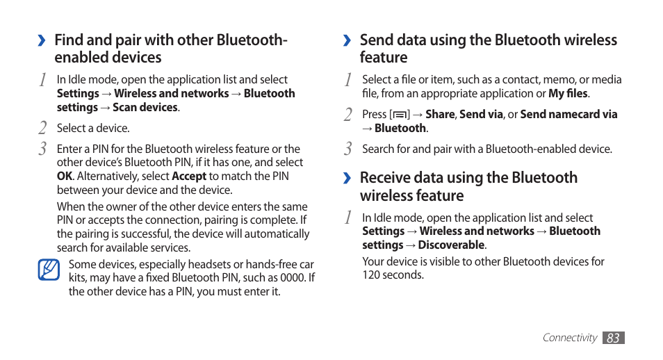 Samsung GALAXY GT-S5570 User Manual | Page 83 / 126