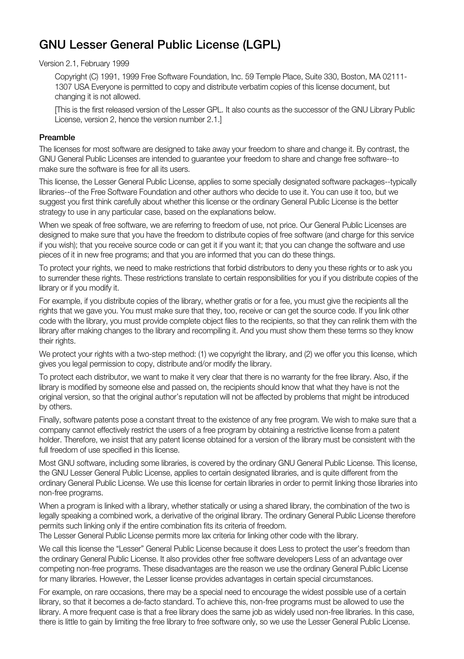 Gnu lesser general public license (lgpl) | Samsung BD-P3600 User Manual | Page 96 / 104