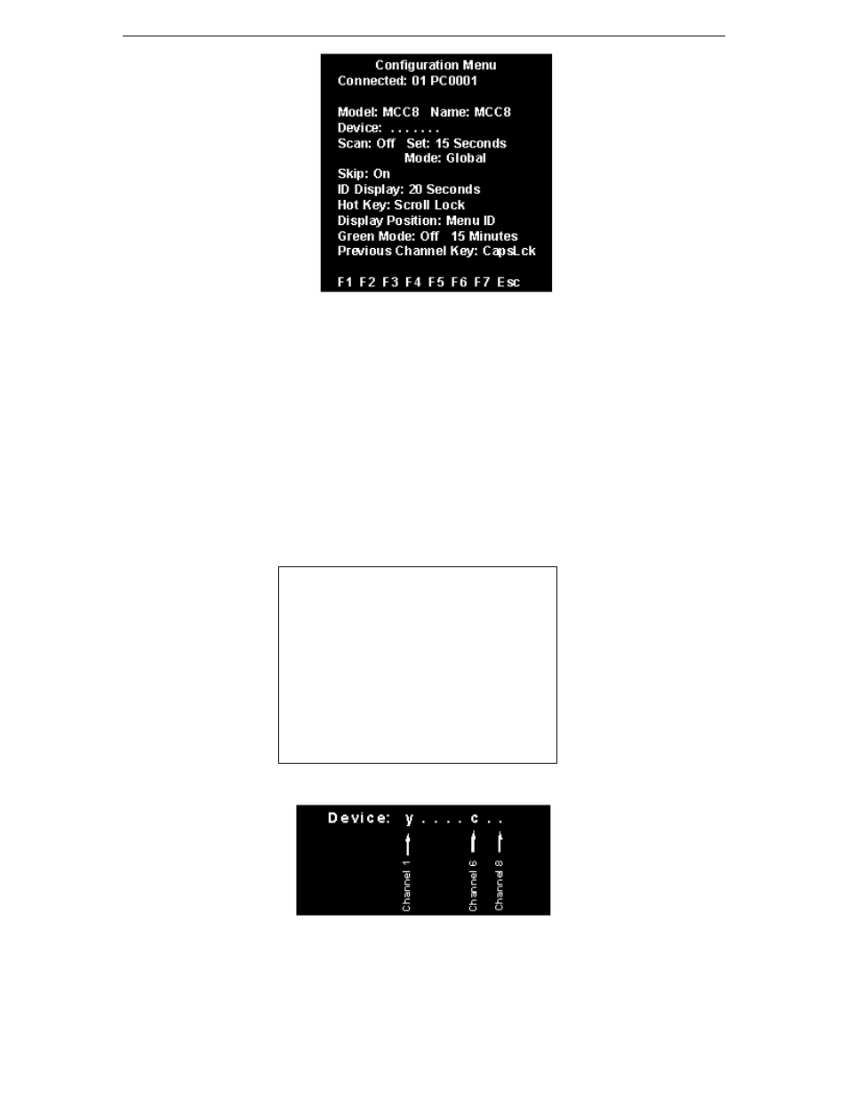 Figure 20 configuration menu (two-tier), Figure 21 device types, Figure 22 device field | Samsung MCC8 User Manual | Page 24 / 46