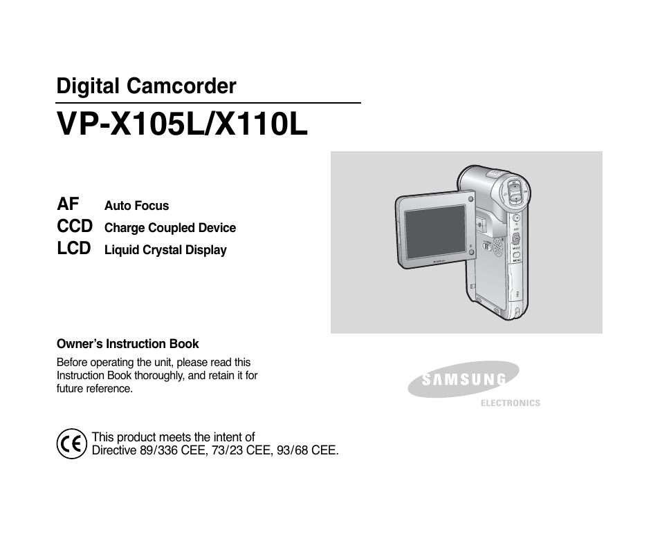 Samsung VP-X110L User Manual | 140 pages